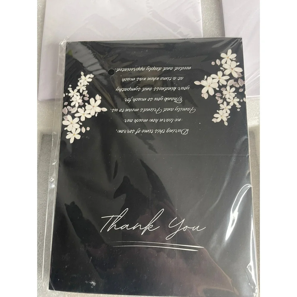 Share a Memory Funeral Guest Book Box Set with Cards and Thank You Notes‎ Black